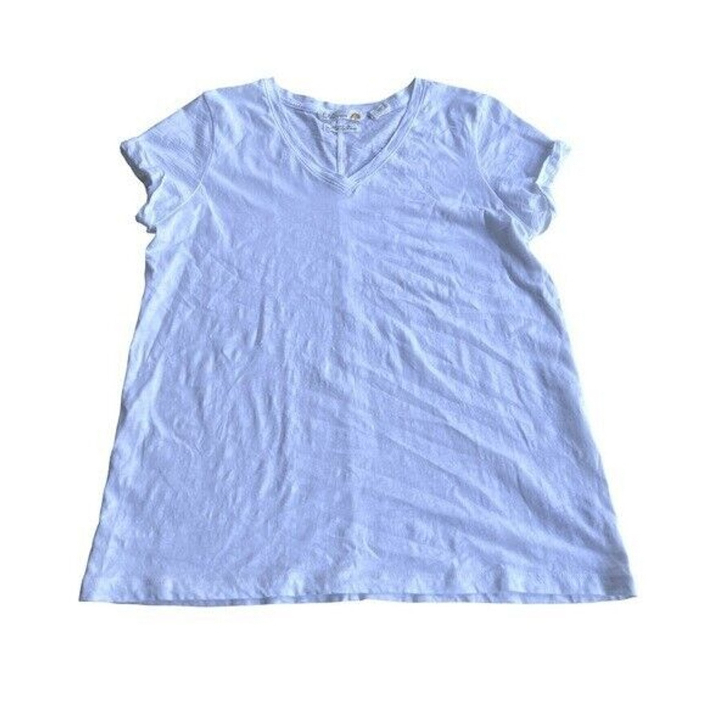 C&C California White Pima Cotton V-neck Tee US L